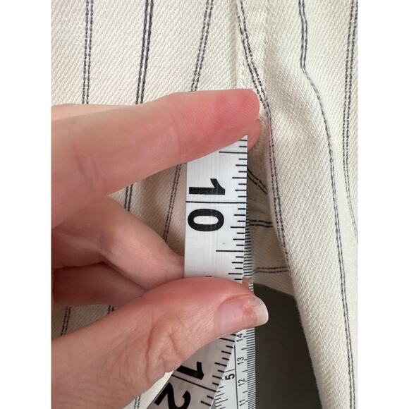 Citizens Of Humanity Jeans Womens 25 Beige Striped Rocket Crop High Rise Skinny - Picture 10 of 11